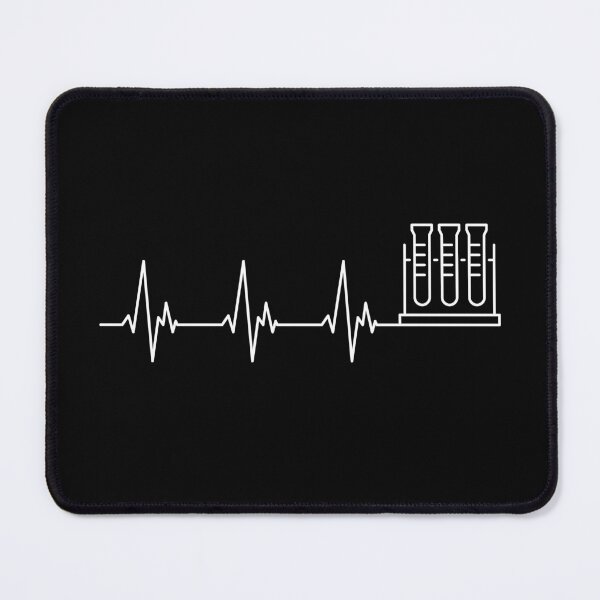 Item preview, Chemistry Rack and Test Tubes Heartbeat EKG Pulse Line minimal outline design for Science Lovers!  designed and sold by venomousvector.