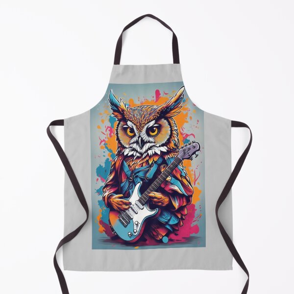 Item preview, Vintage Owl Guitar Rockstar designed and sold by GleamingGiant.