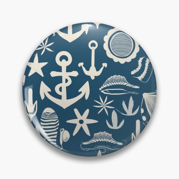 Item preview, Nautical Vibes - Anchors, waves, seashells, and sailor-inspired patterns for a coastal feel designed and sold by SeamlessBlend.