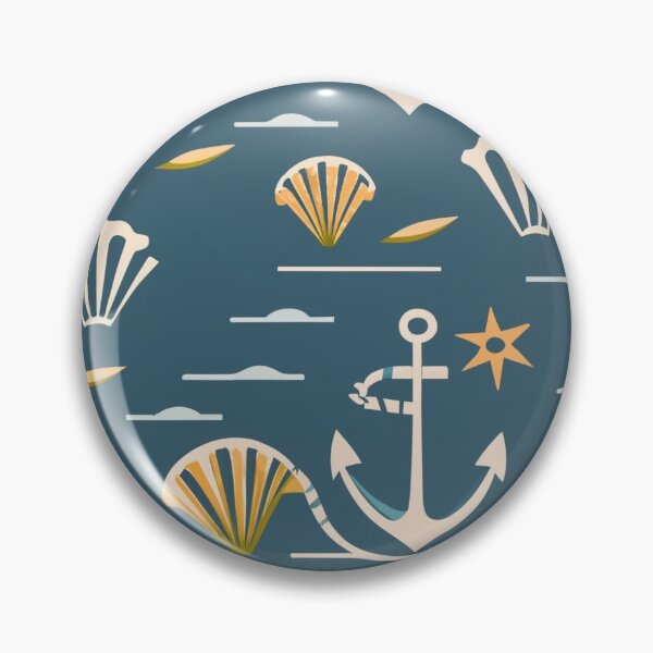 Item preview, Nautical Vibes - Anchors, waves, seashells, and sailor-inspired patterns for a coastal feel designed and sold by SeamlessBlend.
