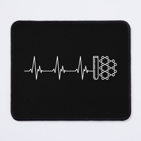 Item preview, Chemical Molecule with Test Tube Heartbeat EKG Pulse Line minimal outline design for Chemistry Lovers! I Love Science!  designed and sold by venomousvector.