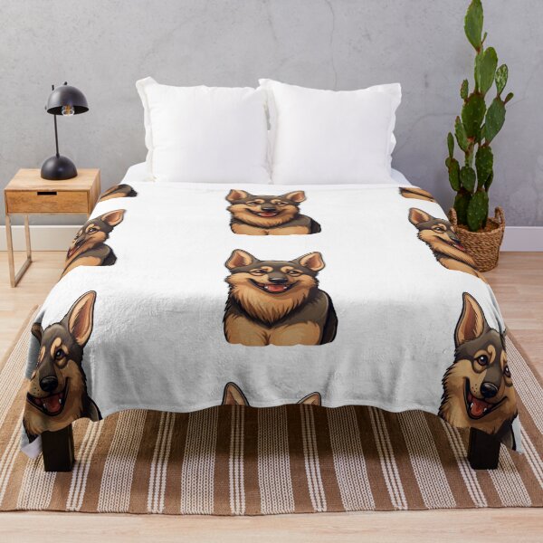 Item preview, Adorable Kawaii German Shepherd - Cute Dog Art designed and sold by UnplainShirt.
