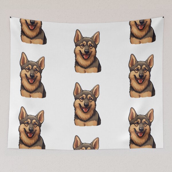 Item preview, Adorable Kawaii German Shepherd - Cute Dog Art designed and sold by UnplainShirt.