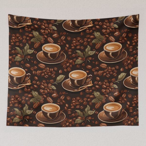 Item preview, Café Chic: Trendy Coffee Pattern with Coffee Beans designed and sold by NikkofTime.