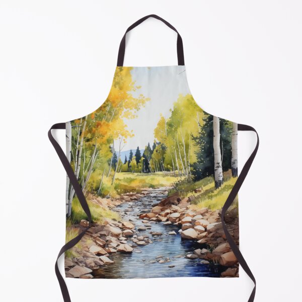 Item preview, Fall Stream Painting Leaves Water Aspen designed and sold by Hartbecke.