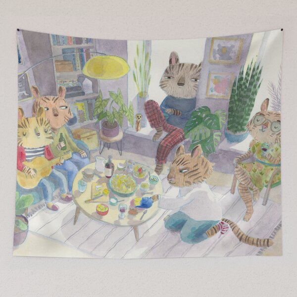 Item preview, Party in a tiger house designed and sold by surfingsloth.