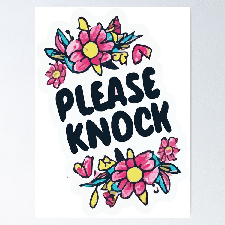 Please Knock Sticker