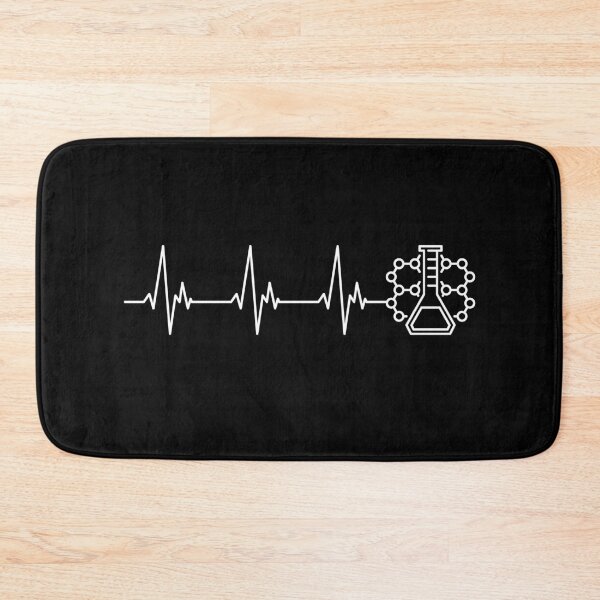 Item preview, Chemical Molecule with Flask Heartbeat EKG Pulse Line minimal outline design for Chemistry Lovers! I Love Science!  designed and sold by venomousvector.