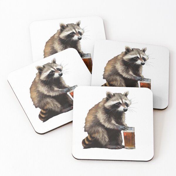 Item preview, Raccoon's Pint Night (Sticker) designed and sold by Cursin Critter.