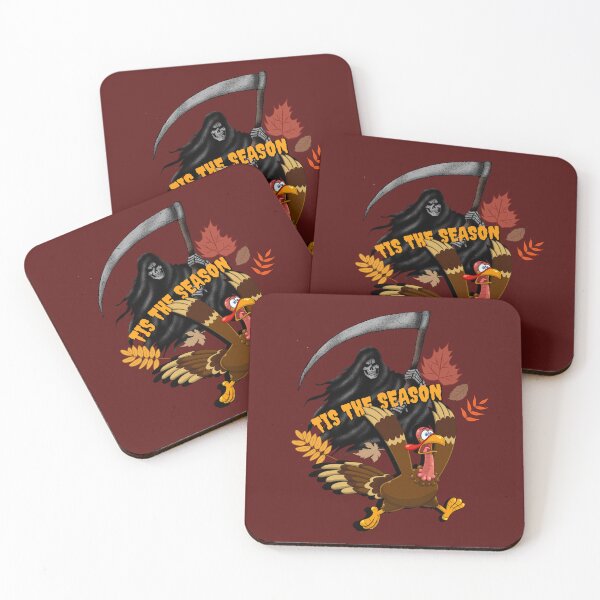 Item preview, Tis the season. Halloween Grim reaper and thanksgiving turkey. designed and sold by VieBelieve.