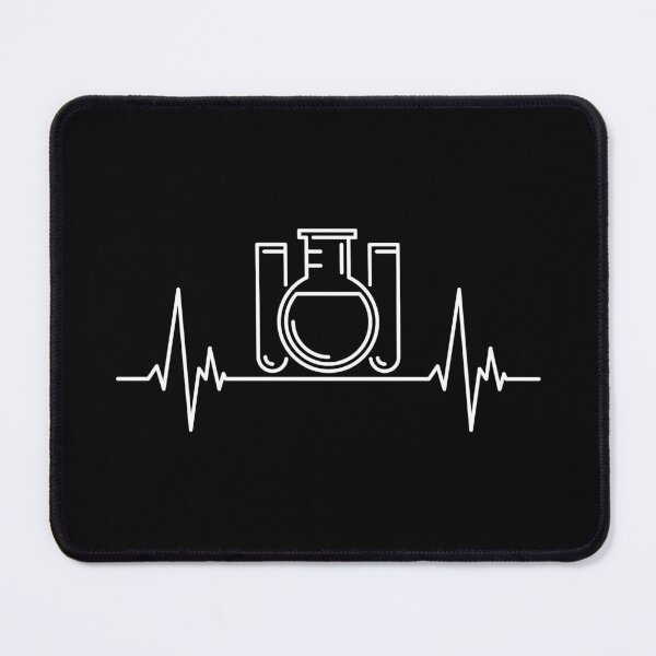 Item preview, Chemistry Lab Glassware Heartbeat EKG Pulse Line minimal outline design for Chemistry Lovers! I Love Science!  designed and sold by venomousvector.