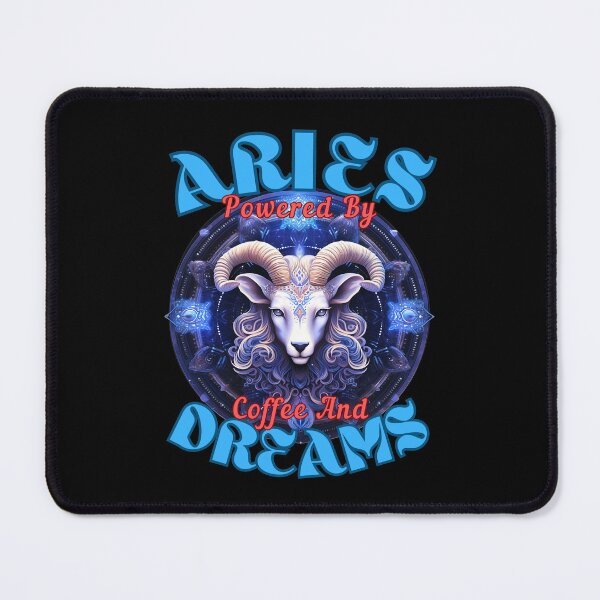 Item preview, Aries: Powered By Coffee And Dreams. aries april designed and sold by ZodiacWonders.