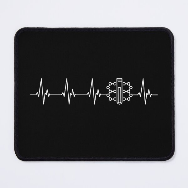 Item preview, Molecule with Test Tube Heartbeat - EKG Pulse Line minimal outline design for Chemistry Fans! I Love Science!  designed and sold by venomousvector.
