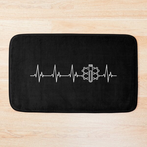 Item preview, Molecule with Test Tube Heartbeat - EKG Pulse Line minimal outline design for Chemistry Fans! I Love Science!  designed and sold by venomousvector.