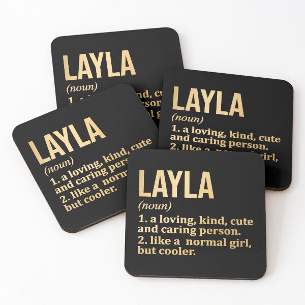 Item preview, Layla Name Definition in Gold designed and sold by XCIV.