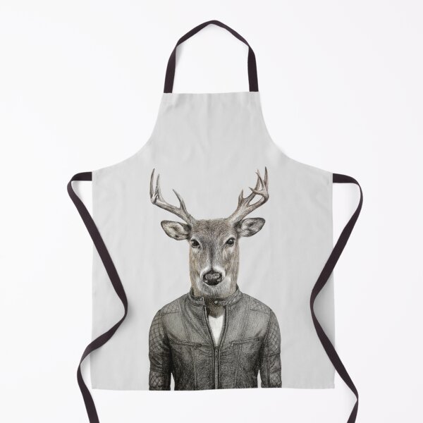 Item preview, deer in leather jacket designed and sold by Windness Zao.
