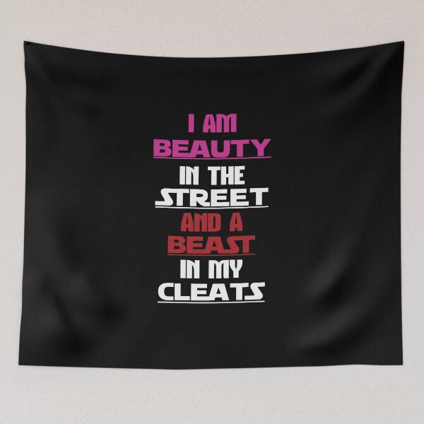 Item preview, Beauty in the street Beast in my Cleats | soccer player gift | soccer coach gift | team soccer gifts | soccer gifts for her | soccer shirts | soccer gift ideas | futbol | soccer shirts for girls designed and sold by Kreature Look.