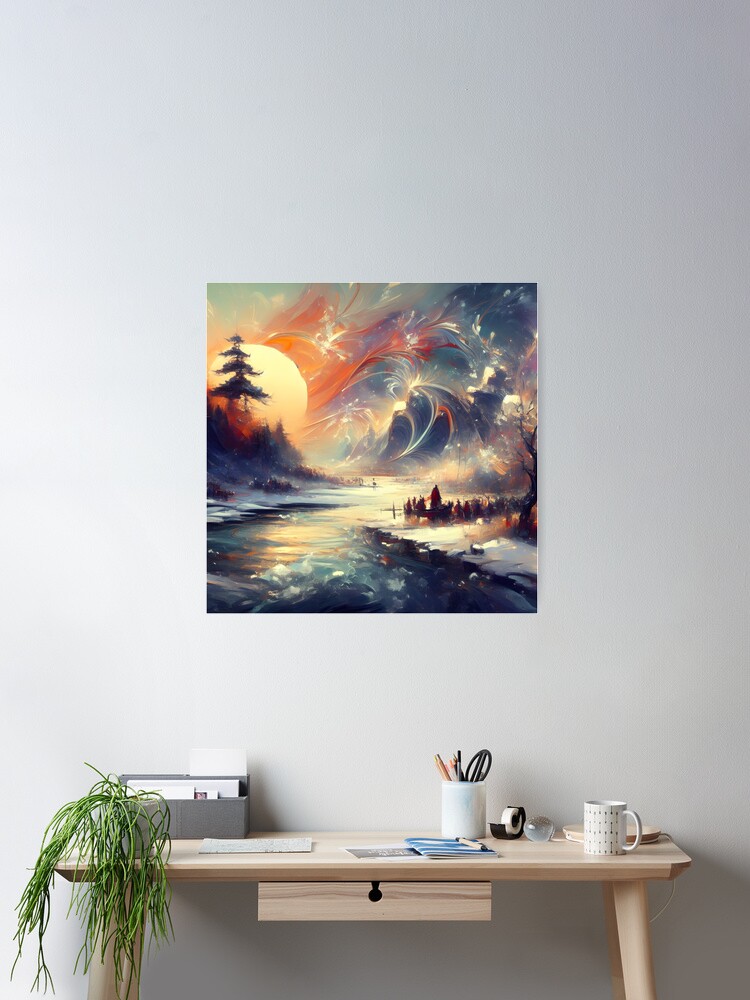 Thumbnail 1 of 3, Poster, The New Year in Hisseii - Nature Landscape designed and sold by cokemann.