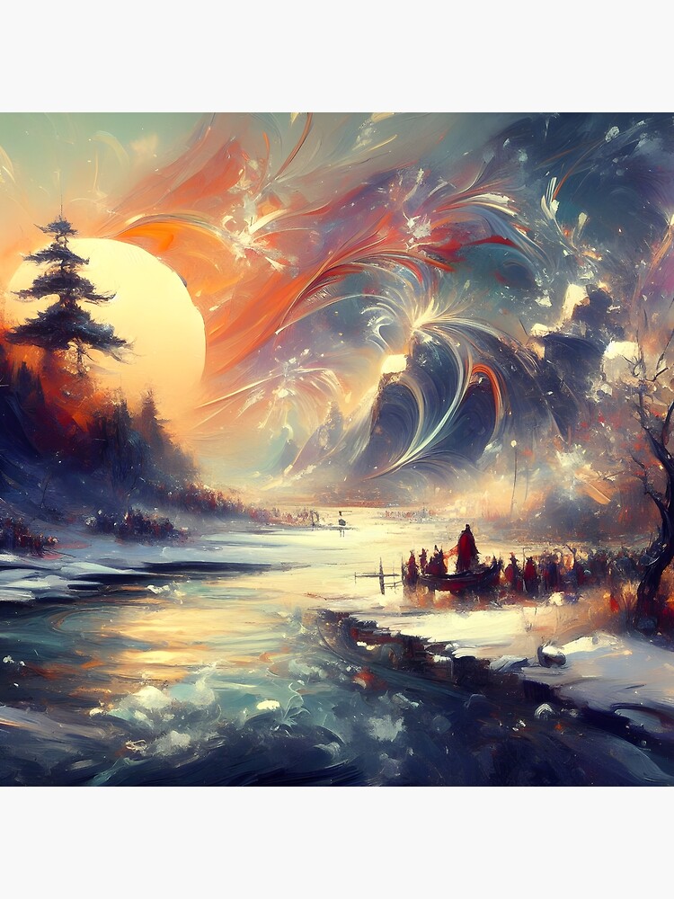 Thumbnail 3 of 3, Poster, The New Year in Hisseii - Nature Landscape designed and sold by cokemann.