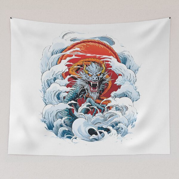 Item preview, Chinese Dragon in Ocean Wave designed and sold by Shinzomaru.