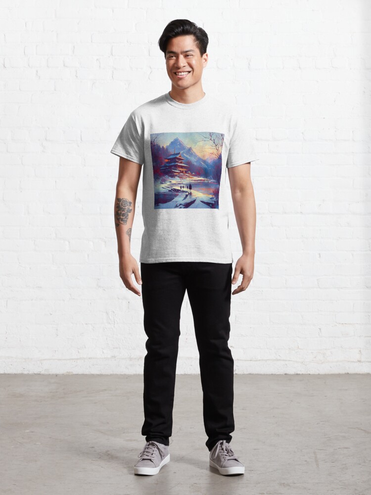 Thumbnail 3 of 7, Classic T-Shirt, The New Year in Hisseii - Nature Landscape designed and sold by cokemann.