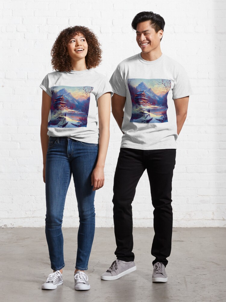 Thumbnail 1 of 7, Classic T-Shirt, The New Year in Hisseii - Nature Landscape designed and sold by cokemann.