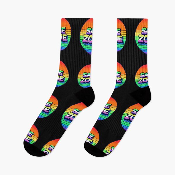 Item preview, LGBT Safe zone Sign Rainbow designed and sold by TomFrontierArt.