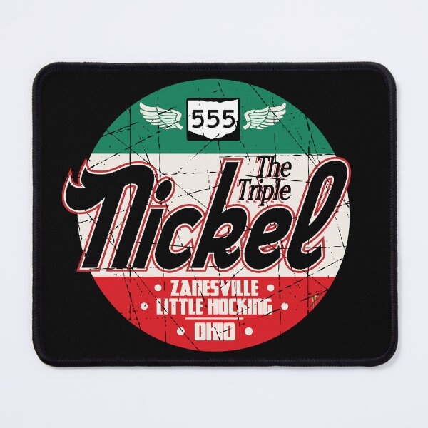 Item preview, The Triple Nickel Highway Ohio 555 motorcycle sticker t-shirt 01 designed and sold by OuterShellUK.