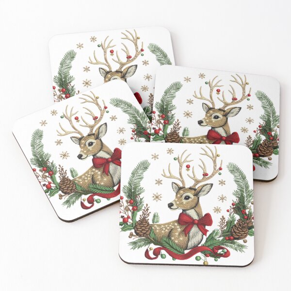 Item preview, Christmas Reindeer Vintage style 06 designed and sold by fad institute.