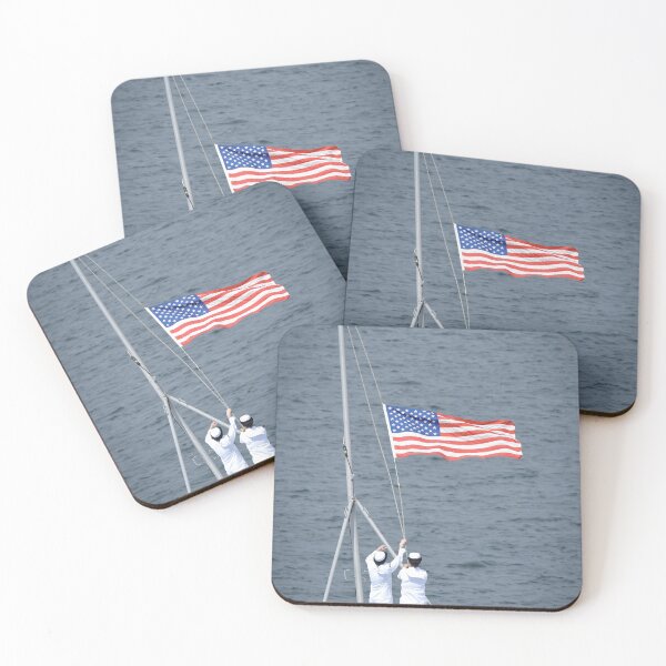 Item preview, STK109271M-Aviation Ordnancemen shift colors on the flight deck of USS Ronald Reagan. designed and sold by StocktrekImages.