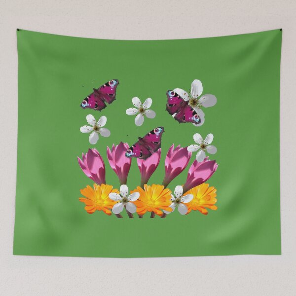 Item preview, Spring mood cute flowers and butterflies designed and sold by mariya-ivanova.