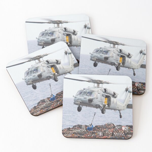 Item preview, STK109270M-An MH-60S Seahawk picks up cargo from the flight deck of USNS Big Horn. designed and sold by StocktrekImages.