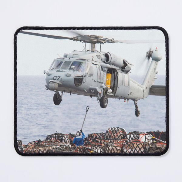 Item preview, STK109270M-An MH-60S Seahawk picks up cargo from the flight deck of USNS Big Horn. designed and sold by StocktrekImages.