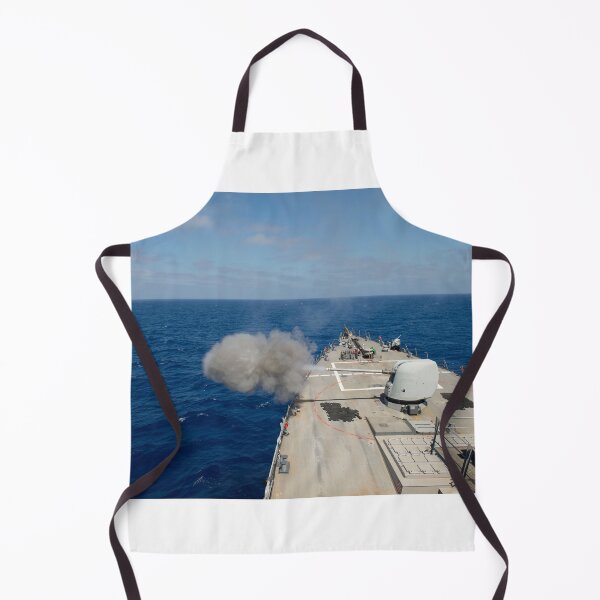 Item preview, STK109267M-The guided-missile destroyer USS Ross fires the MK45 5-inch lightweight gun. designed and sold by StocktrekImages.