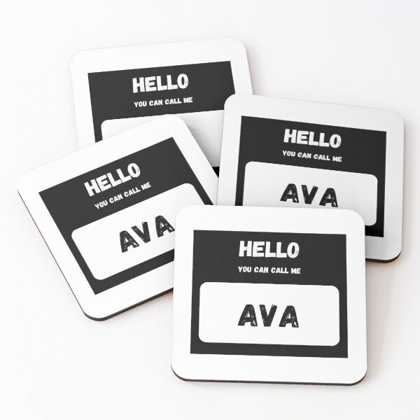 Item preview, Hello you can call me AVA Stylish Black Letter Edition designed and sold by IssaraStudio.