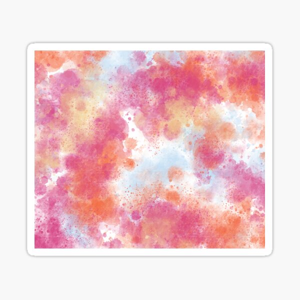 Hawaiian Sunset Abstract Painting Sticker