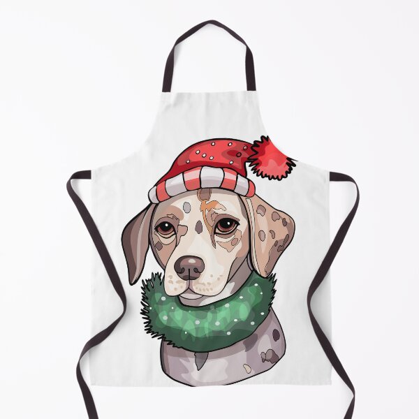 Item preview, Smiling hound dog in winter clothes. Winston Art Print designed and sold by Anastasiia Yurevych.