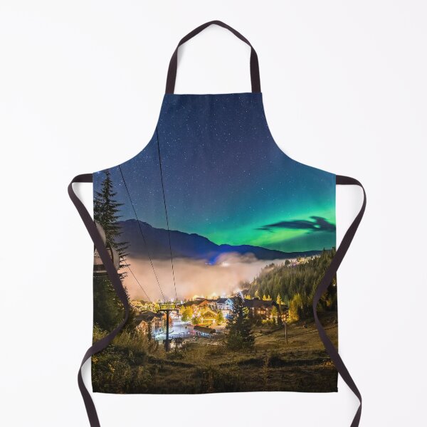 Item preview, Aurora - Northern Lights in Whistler Creekside with Kadenwood Gondola designed and sold by Filip Hrkel Photography.