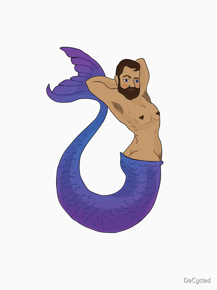 Alluring Blue Merman by DeCycled