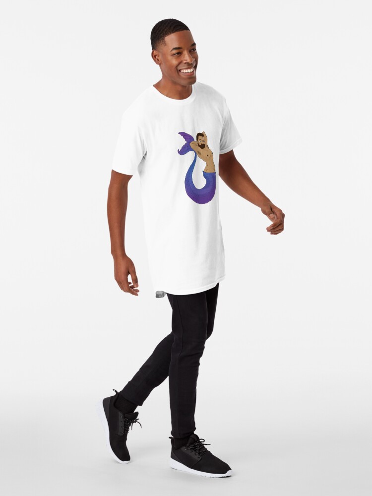 Alternate view of Alluring Blue Merman Long T-Shirt