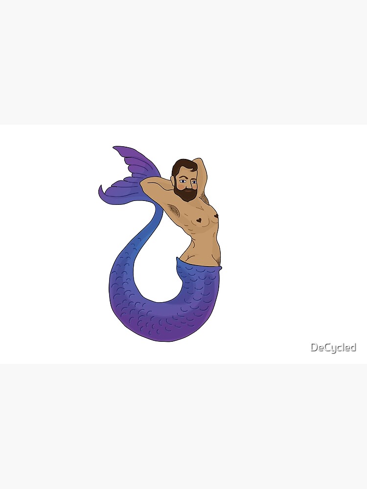 Alluring Blue Merman by DeCycled