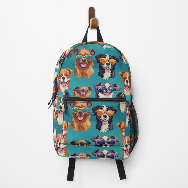 Aperçu de l'œuvre Cool Puppy Pals Chiens sarcelle à motif de lunettes de soleil créée et vendue par NikkofTime.