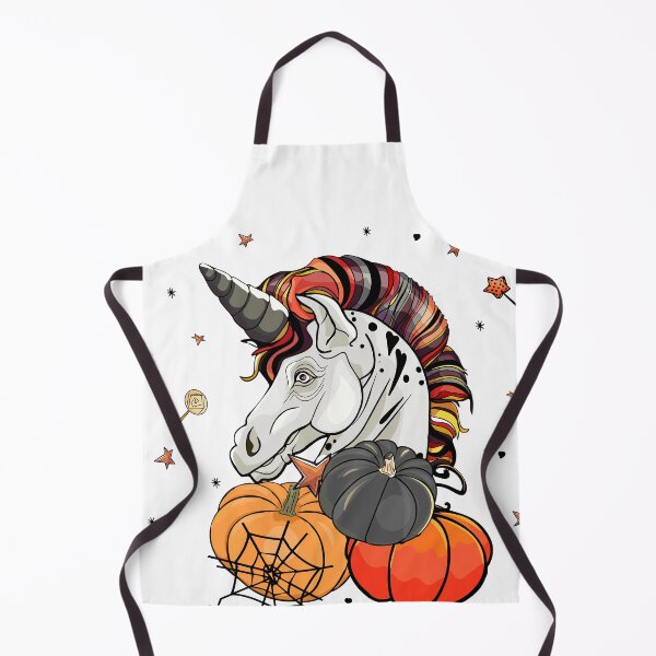 Item preview, Unicorn with pumpkins. Fashionable print designed and sold by Anastasiia Yurevych.