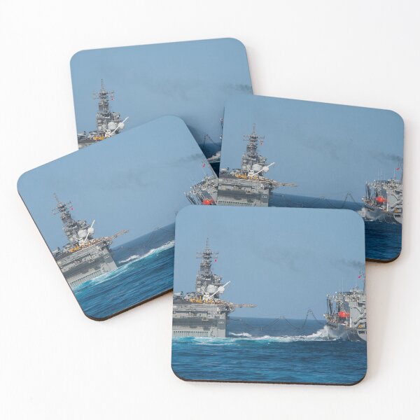 Item preview, STK109250M-USS Essex conducts a replenishment-at-sea with USNS Henry J. Kaiser. designed and sold by StocktrekImages.