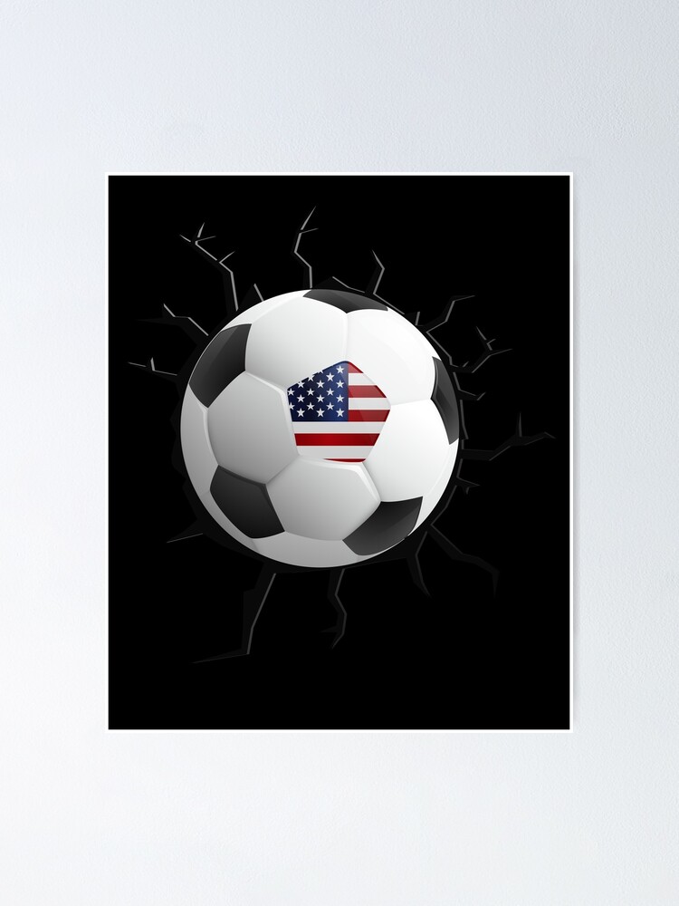 Us Usa America Flag On Soccer Ball Football T-Shirt Us Usa America Flag On Soccer Ball Football T-Shirt
