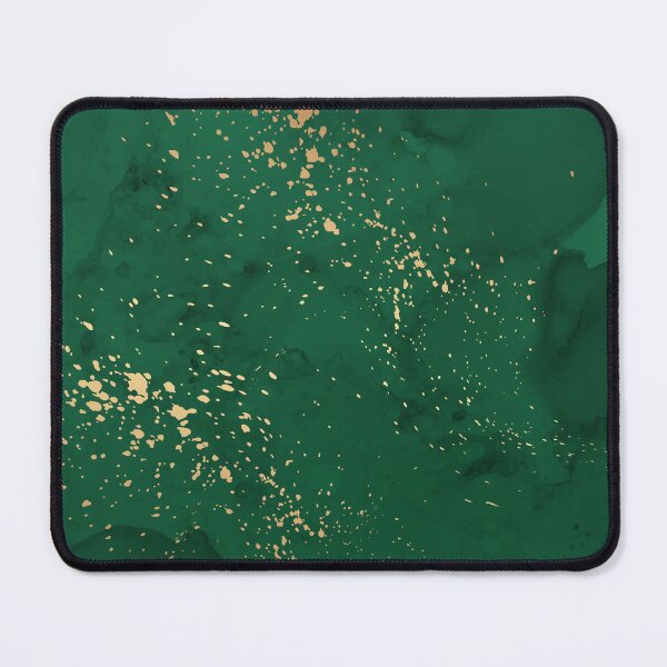 Item preview, Green abstract ink luxury art with gold imitation designed and sold by AnnaHolyph.
