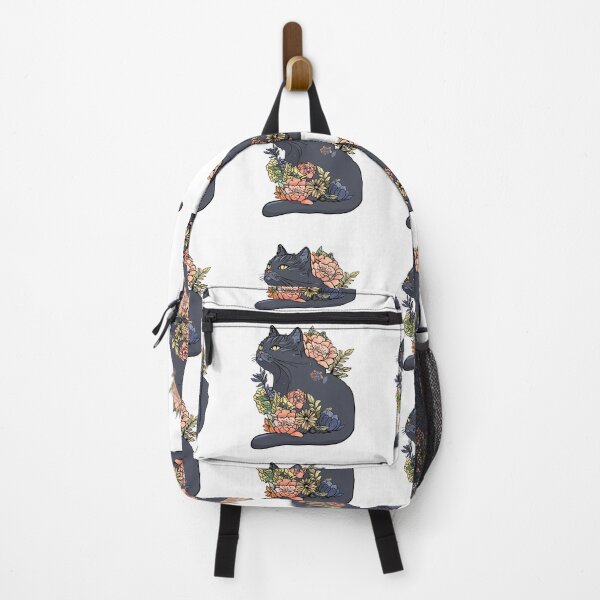 Item preview, Mystical black cat with flowers. Aesthetically magical print designed and sold by Anastasiia Yurevych.