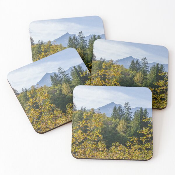 Item preview, Bosque otoñal con montañas Wetterstein y Schmölzersee designed and sold by Torsten  Krüger.