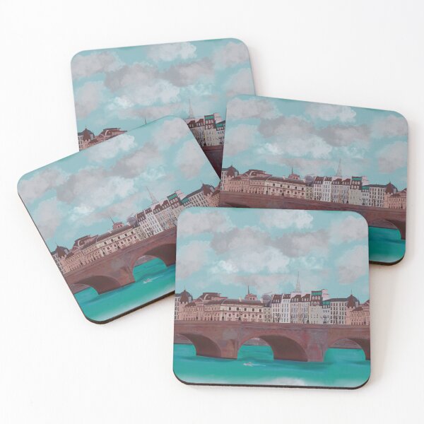 Item preview, Evening swim under the Pont Neuf, Paris designed and sold by QuirkyArtz.