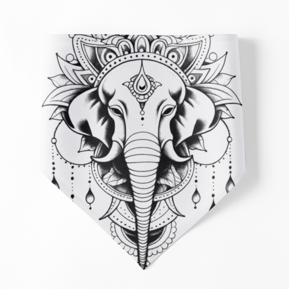 Tribal elephant head Royalty Free Vector Image